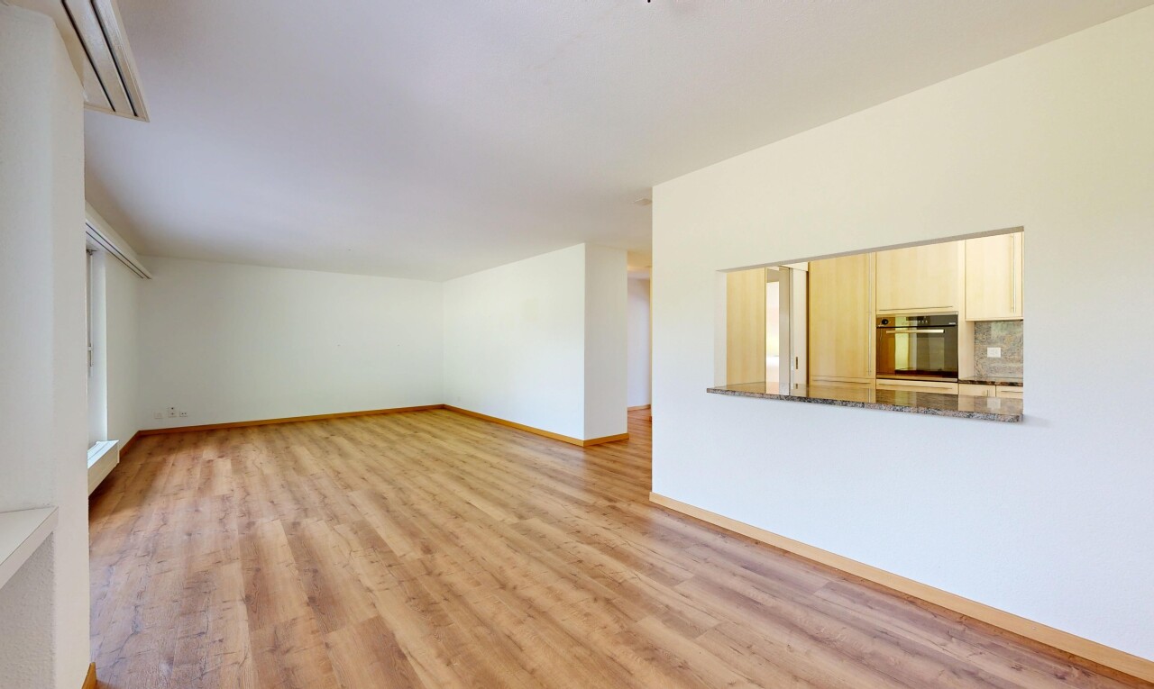 spare room with light wood-type flooring