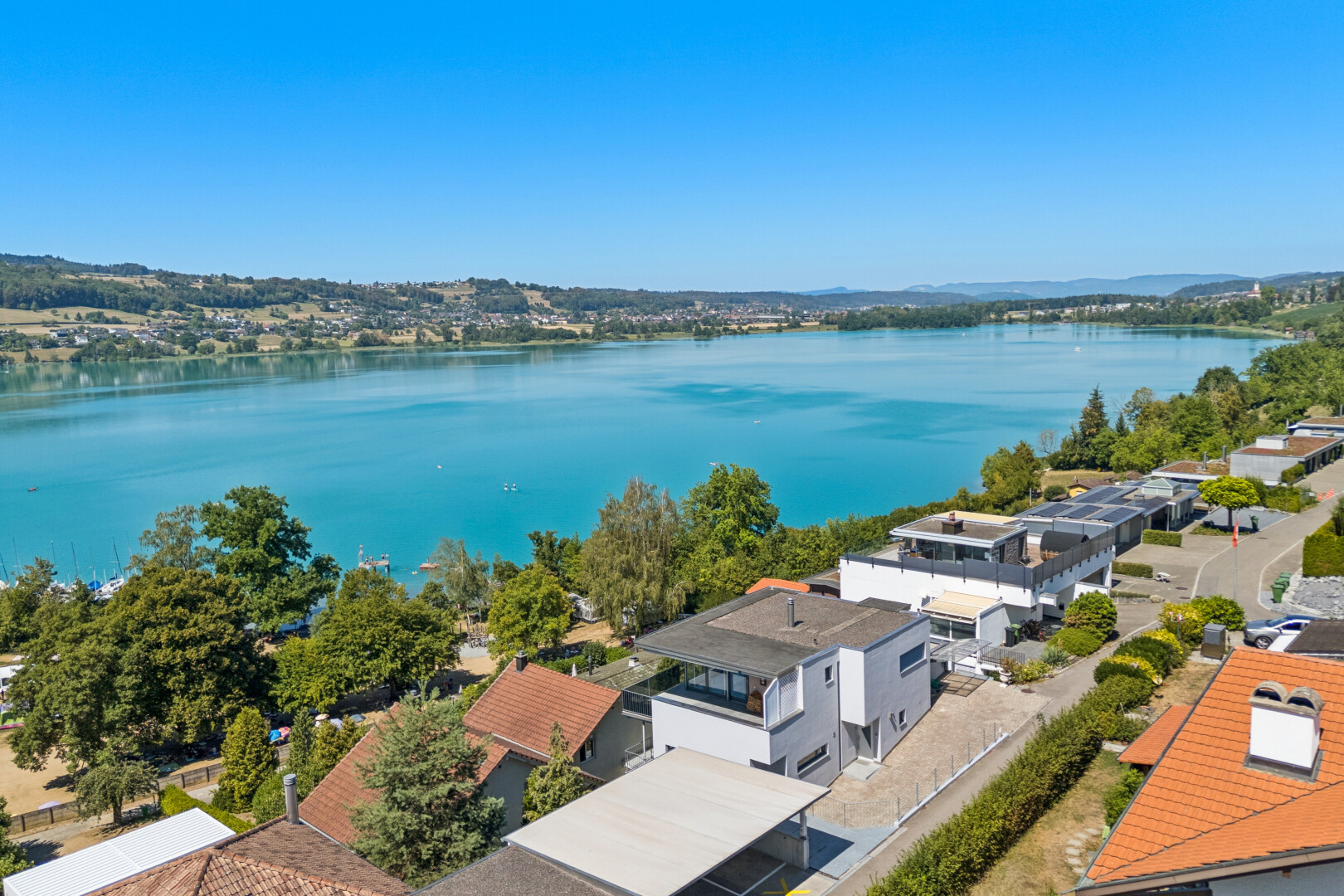 seesicht mit wohngebietblick, residential view, seesicht, water view, und day time