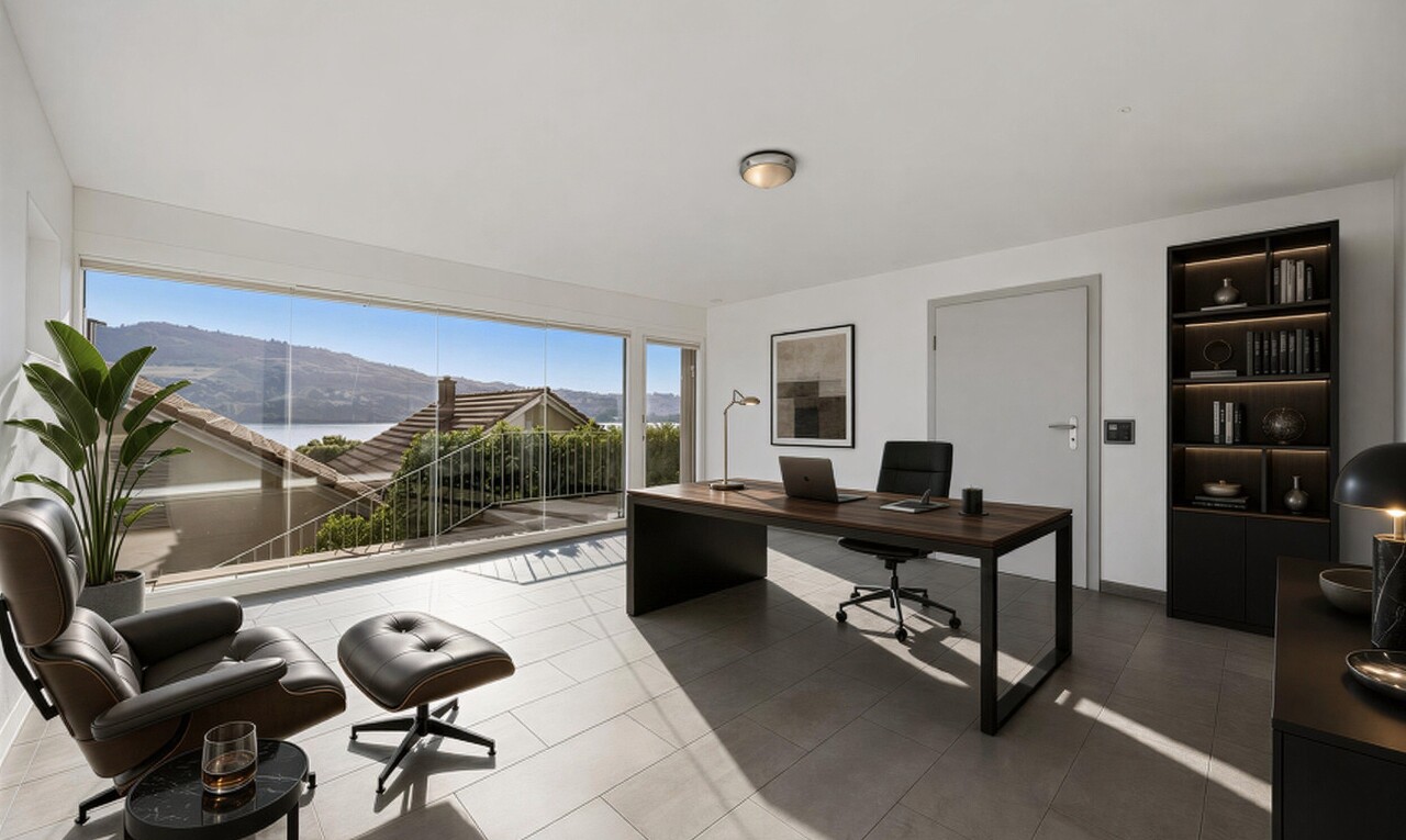 leerer raum mit day time, mountain view, blick auf die berge, baseboards wall, und sockelleisten