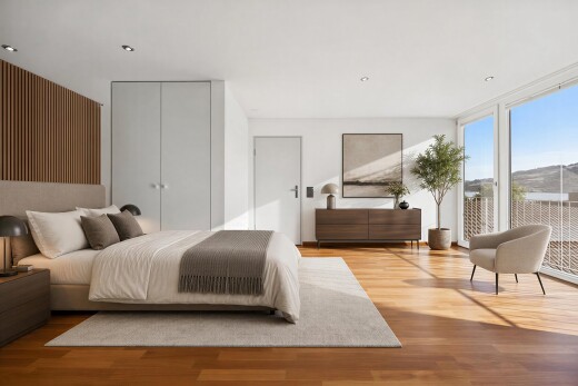 leerer raum mit holzfußboden, wood finish floor, gipskartonwand, drywall, und inside property
