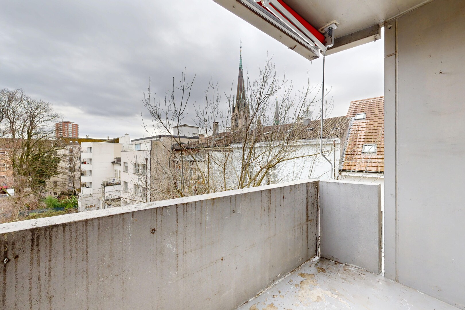 balkon mit overcast, balkon, und from property