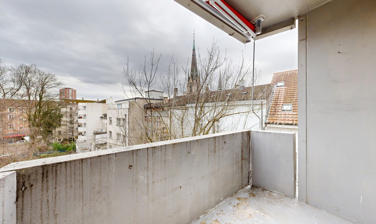 balkon mit overcast, balkon, und from property
