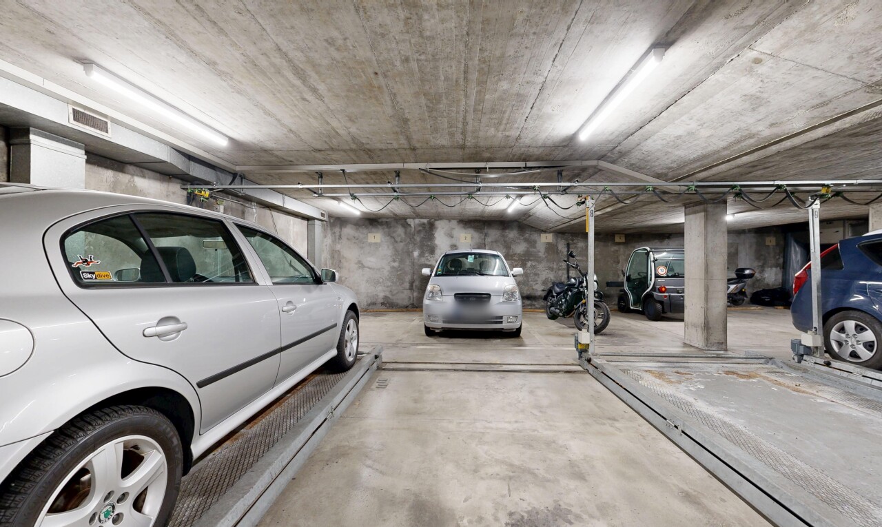 parken mit parkgarage, inside community, und lüftungsgitter