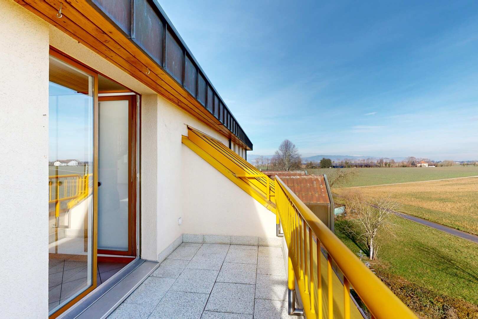 balcon avec day time, from property, vue rurale, et rural view
