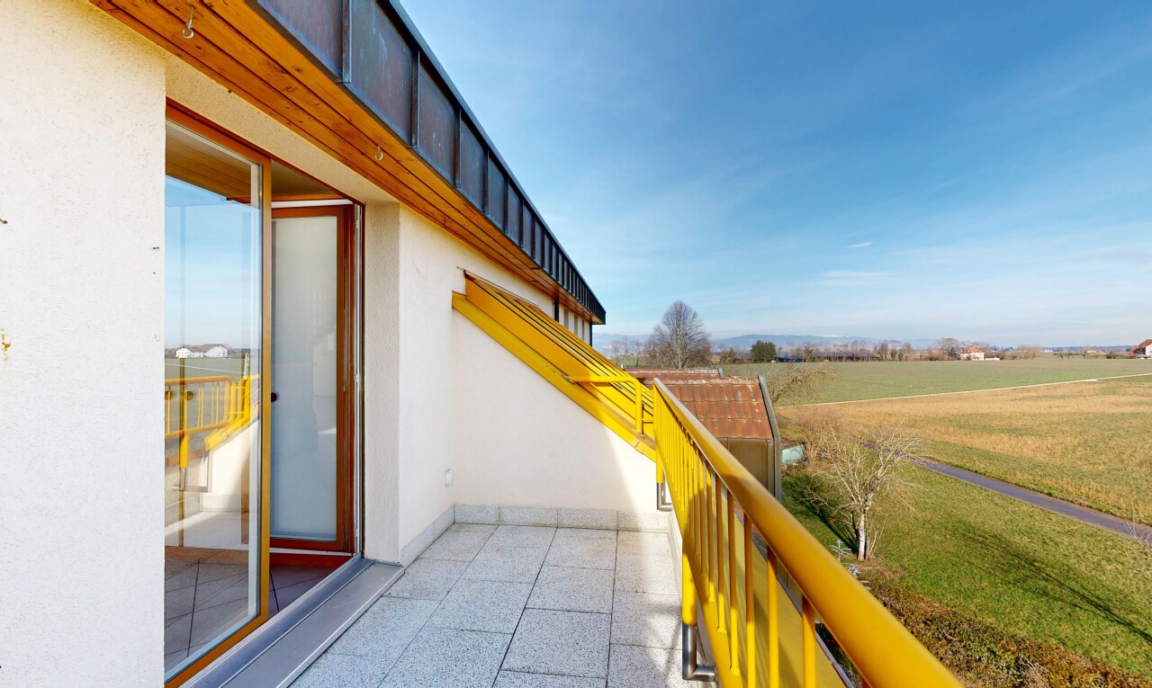 balcon avec day time, from property, vue rurale, et rural view