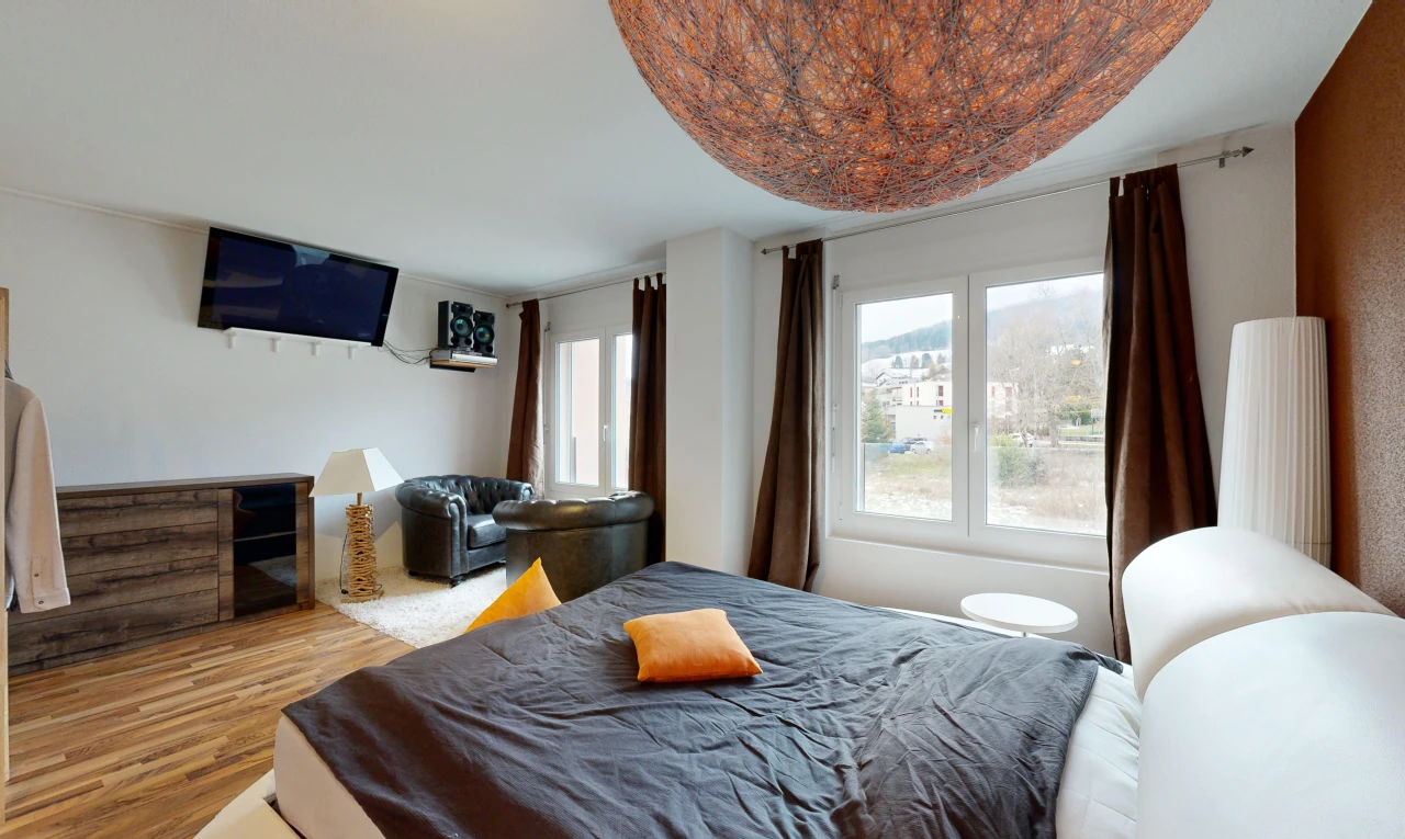 room / bedroom featuring light hardwood / wood-style floors