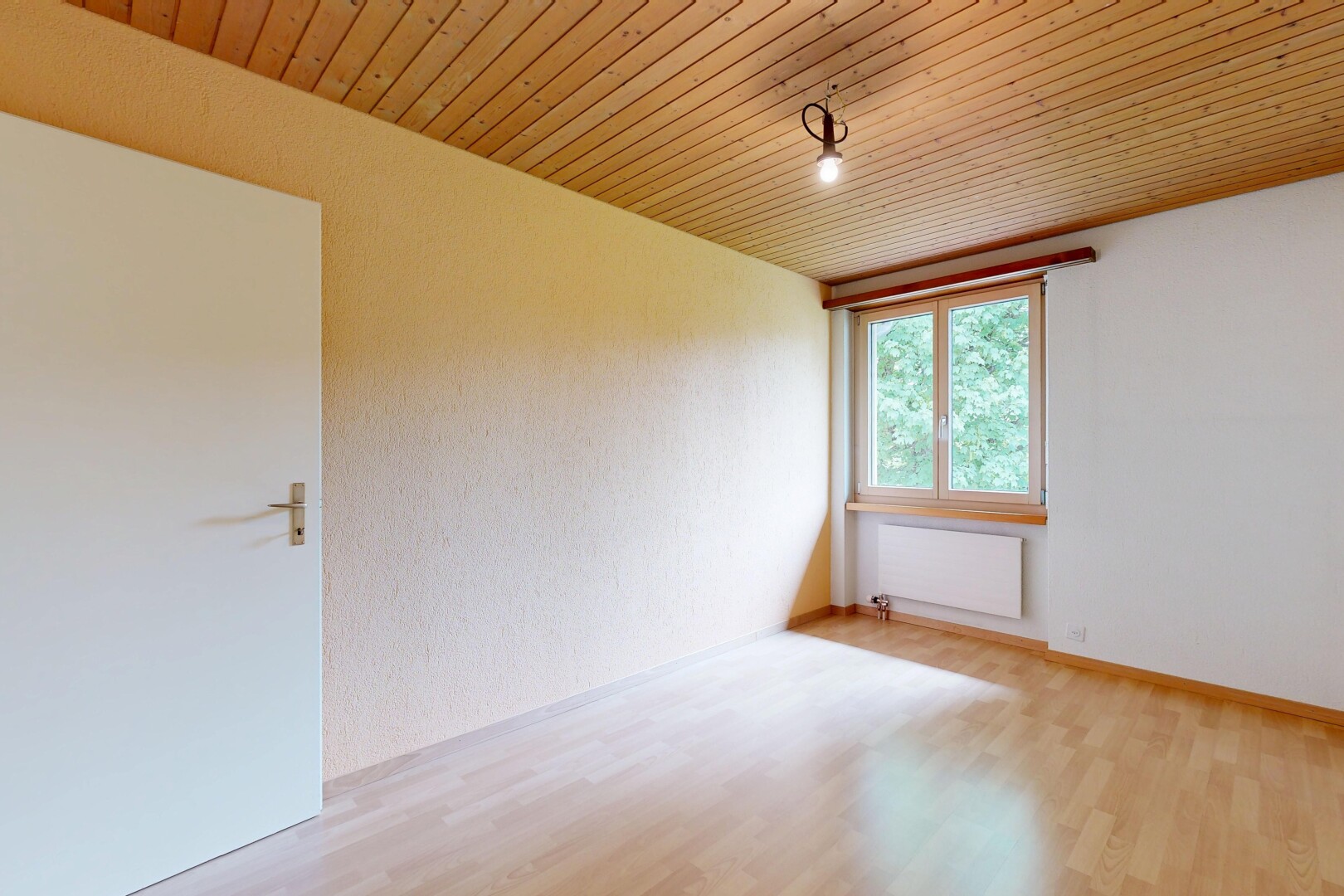 pièce vide avec lumière naturelle, natural light, sol en finition bois, wood finish floor, et inside property