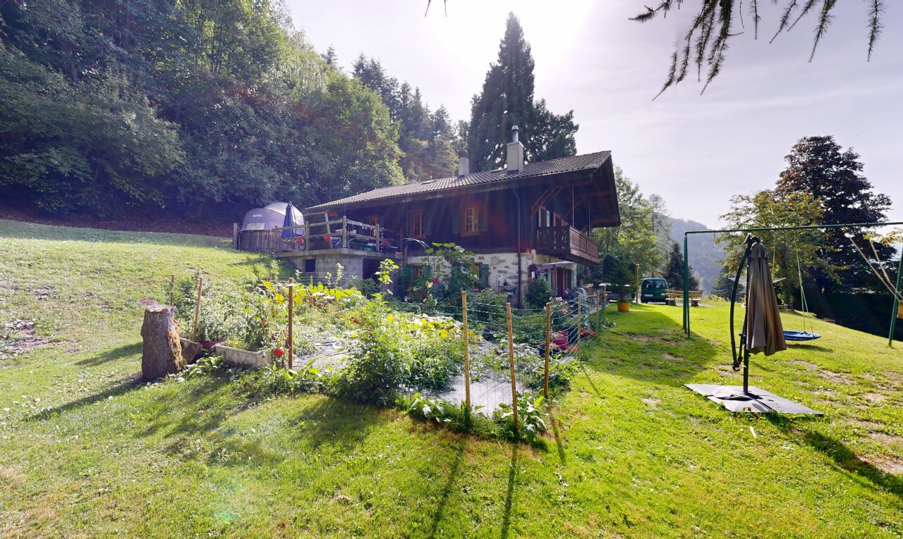 jardin avec pelouse, jardin, et property visible