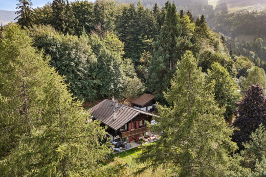 façade avec vue sur la forêt, forest view, et property visible
