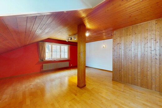 pièce vide avec lumière naturelle, natural light, radiateur, sol en finition bois, et wood finish floor