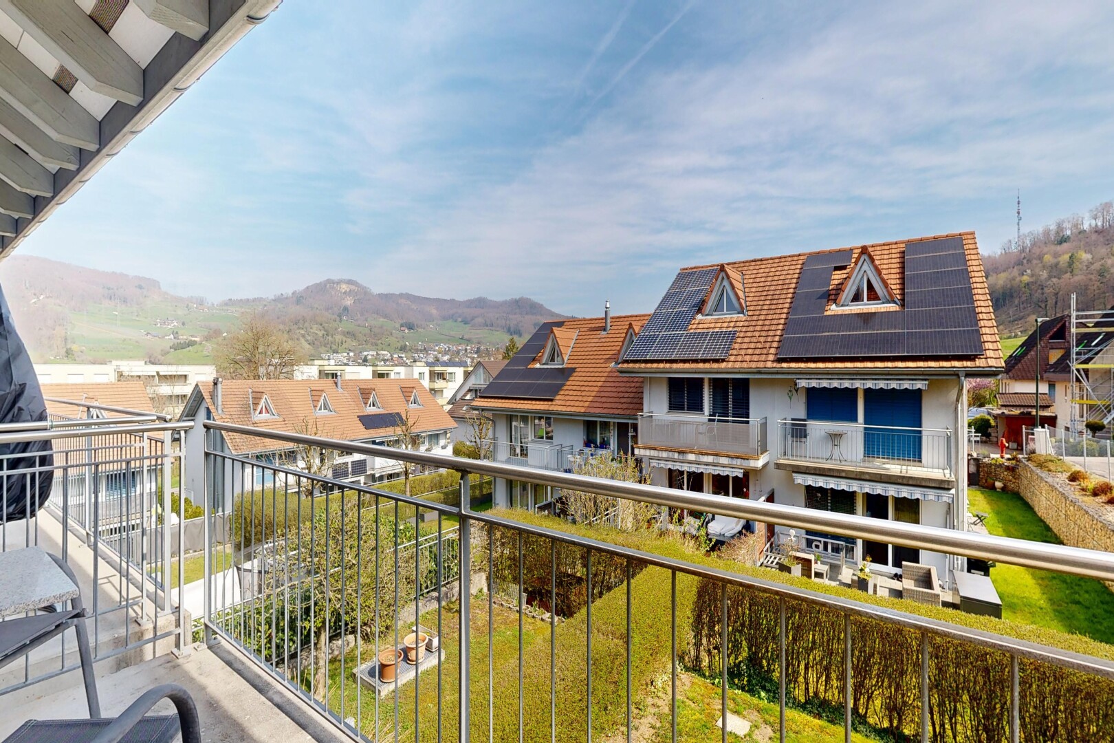 balkon mit balkon, from property, day time, mountain view, und blick auf die berge