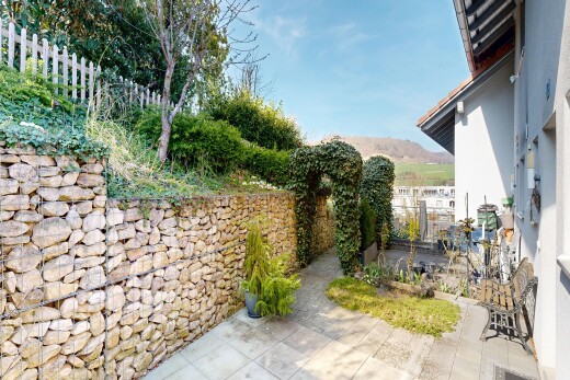 terrasse mit day time, from property, und zaun