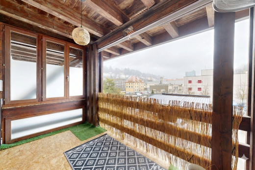 terrasse avec overcast, balcon, et from property