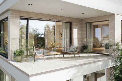 terrasse avec rendered et property visible