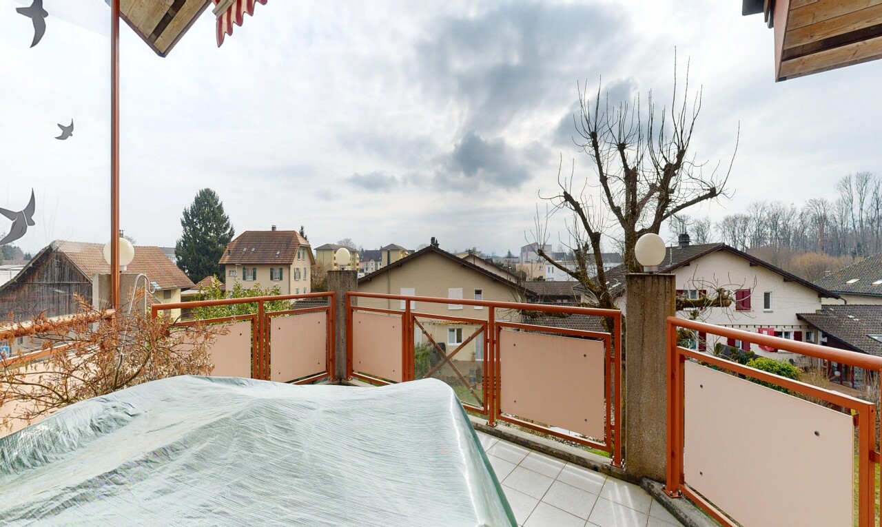 balcony with a residential view
