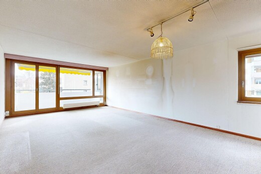 pièce vide avec lumière naturelle, natural light, moquette, carpet, et inside property