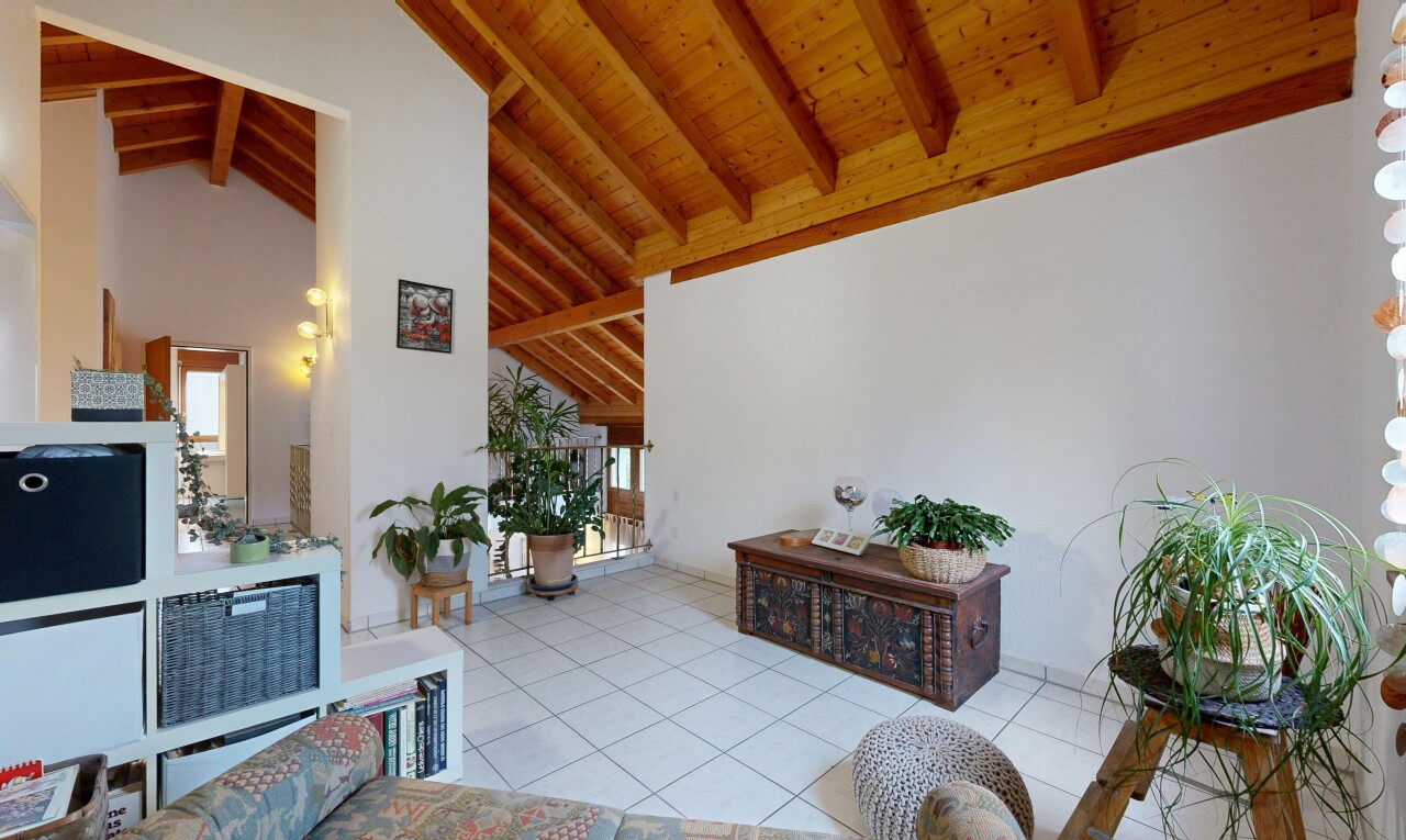 salon avec high ceiling, plafond haut, vaulted ceiling, plafond voûté, et wood ceiling