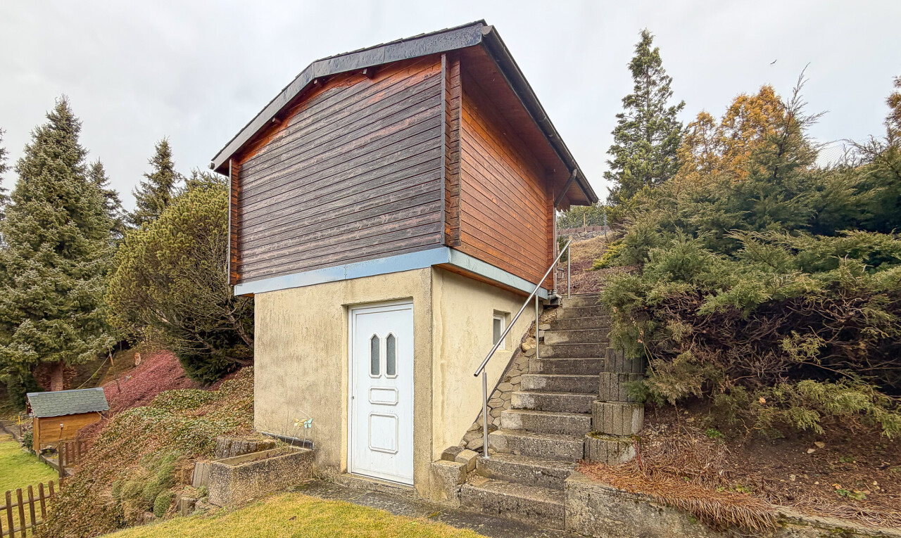 façade avec escaliers, bardage horizontal, bardage en bois, overcast, et bardage en stuc