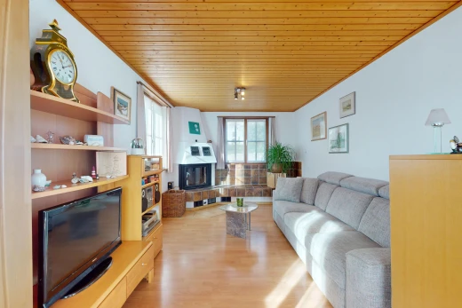 living room featuring wooden ceiling and light wood-type flooring