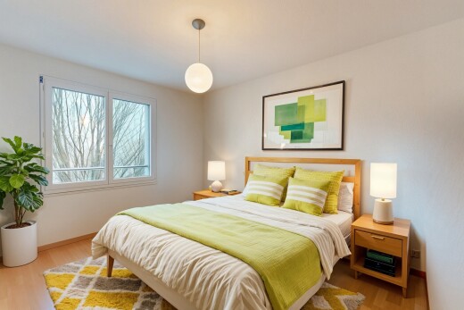 chambre avec inside property, natural light, lumière naturelle, drywall, et cloison sèche