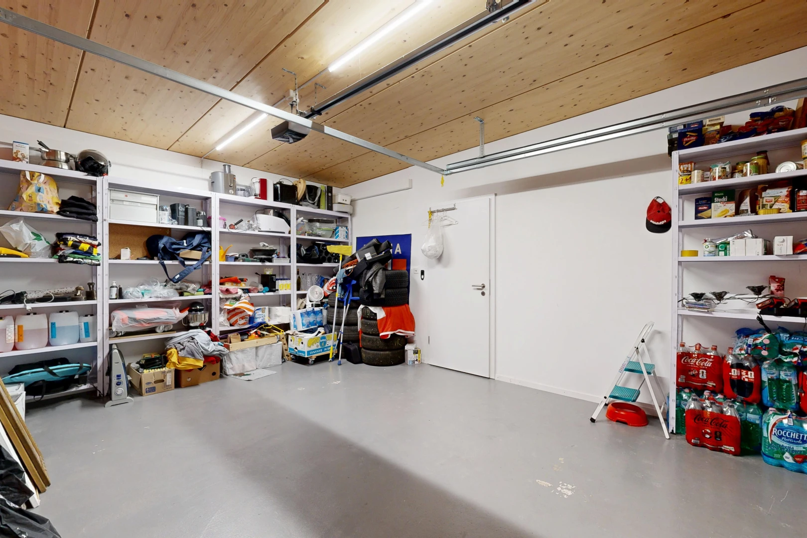 storage room with a garage