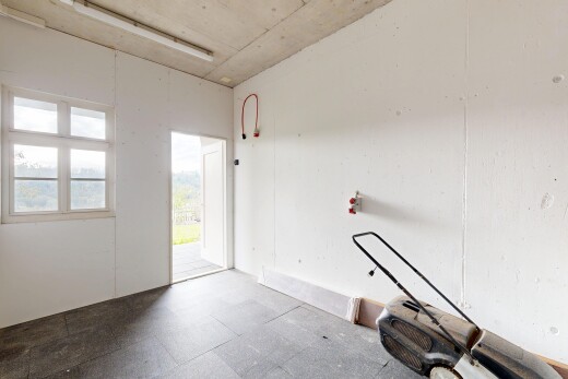 unfurnished room with access to outside