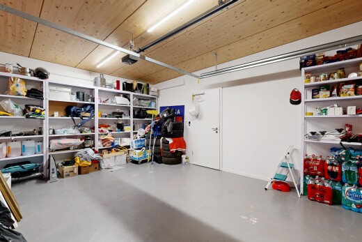 storage room with a garage