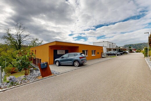 outdoor house with street lights
