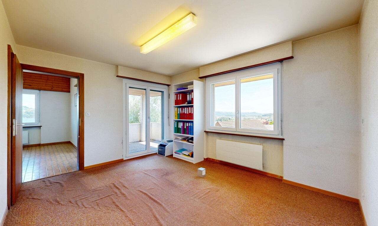 pièce vide avec moquette, carpet, plinthes murales, baseboards wall, et radiateur