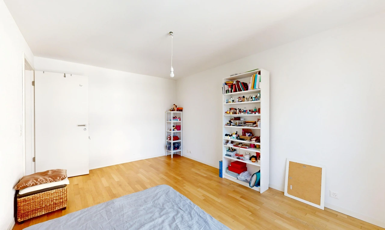 room / bedroom with light wood-type flooring