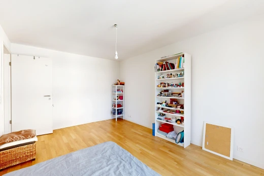 room / bedroom with light wood-type flooring
