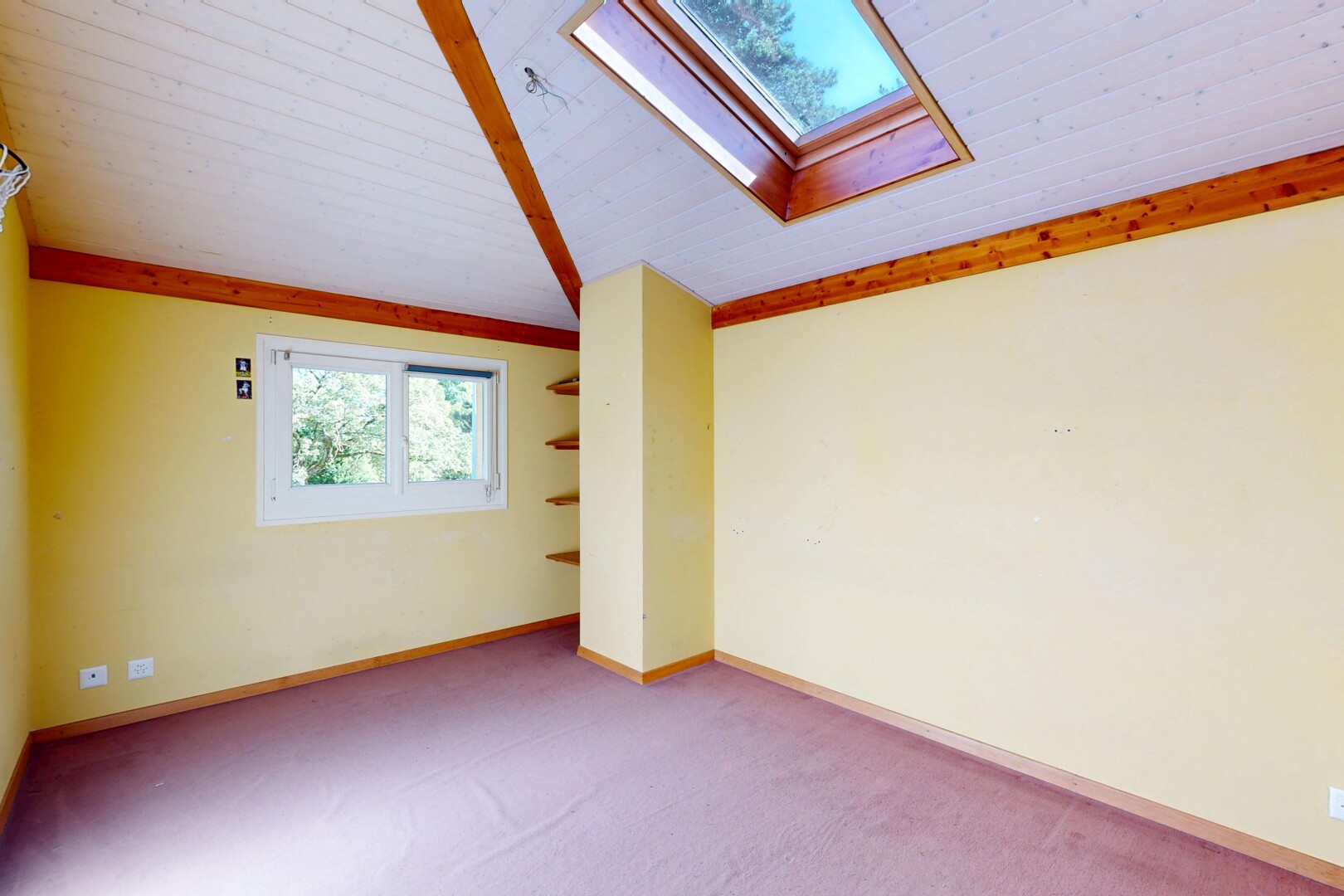 pièce vide avec natural light, lumière naturelle, drywall, cloison sèche, et carpet