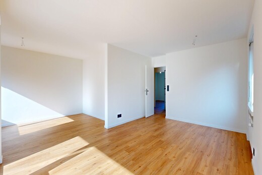spare room featuring light wood-type flooring