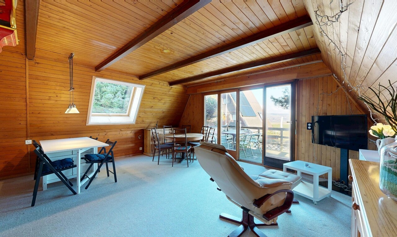 büro mit holzwand, wood wall, natürliches licht, natural light, und teppich
