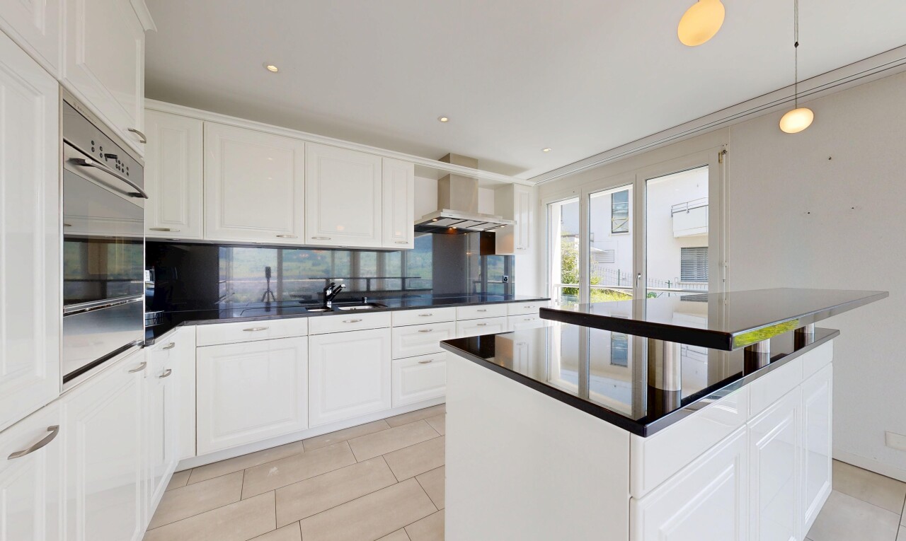 küche mit kücheninsel, kitchen island, küchenrückwand beim herd, küchenrückwand beim Herd, und light floor