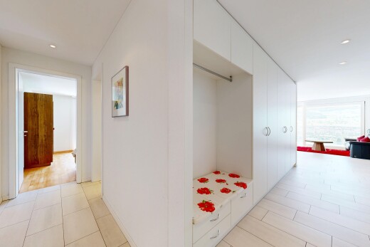 hallway featuring recessed lighting