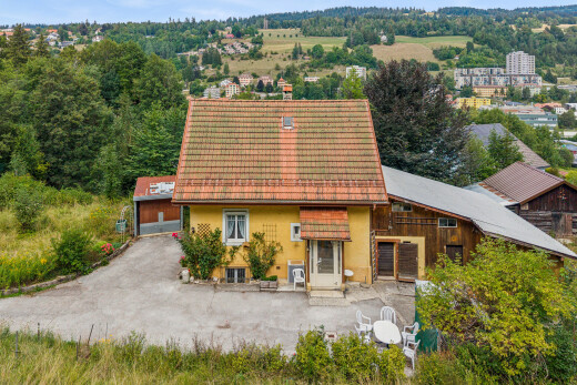 außenansicht mit property visible, day time, drone view, und ziegeldach
