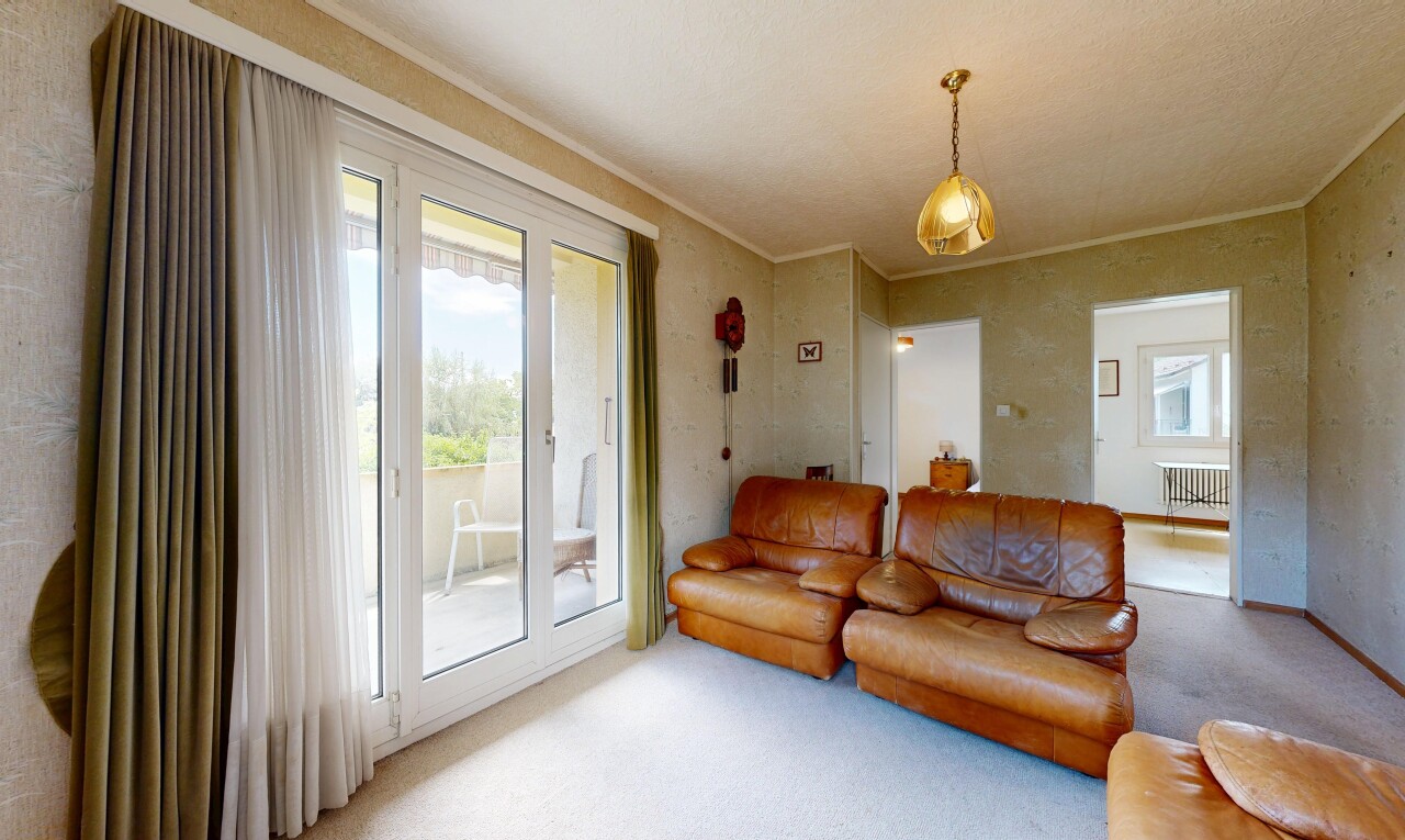 salon avec moquette, carpet, lumière naturelle, natural light, et inside property