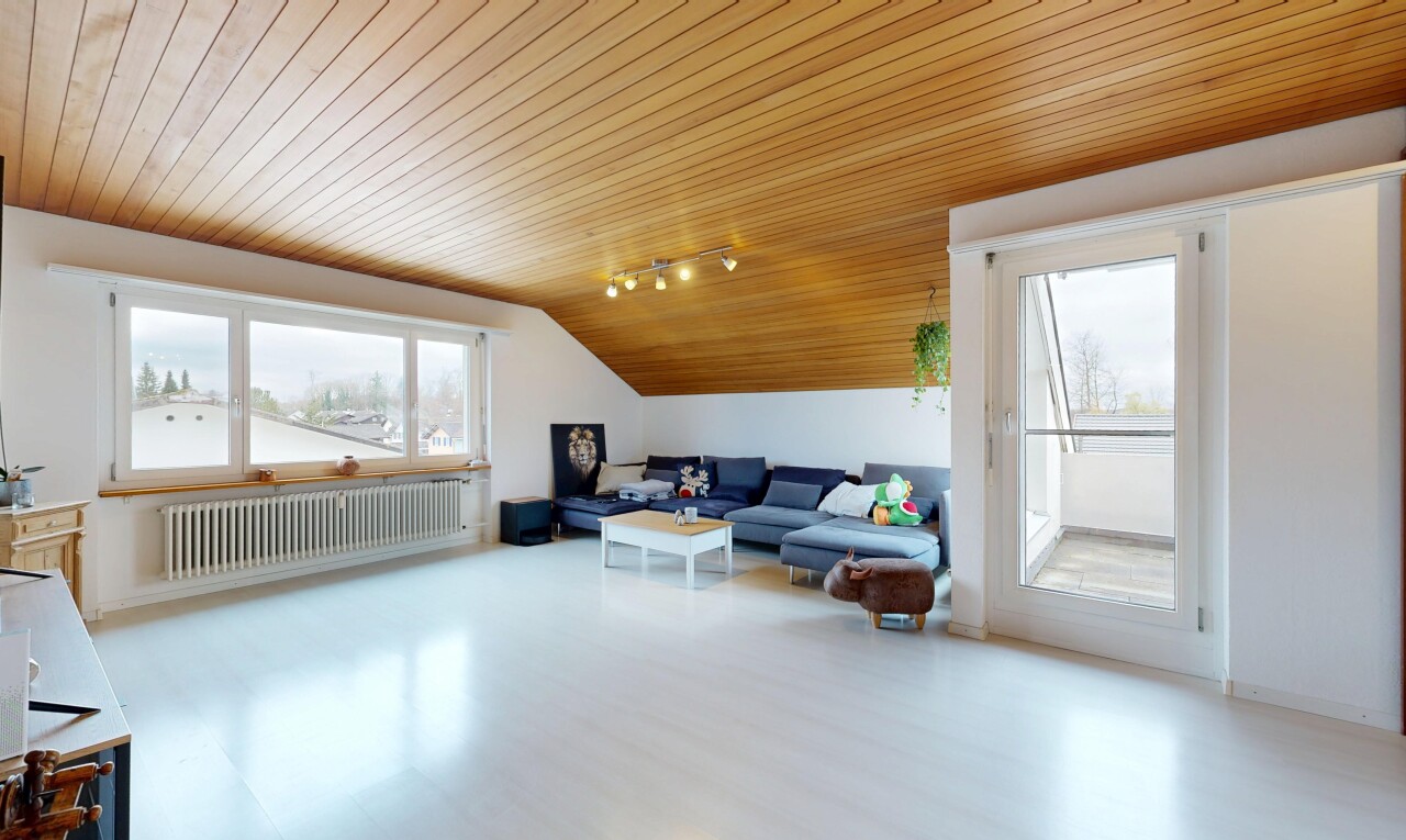 living room featuring wood ceiling, radiator heating unit, wood finished floors, and lofted ceiling