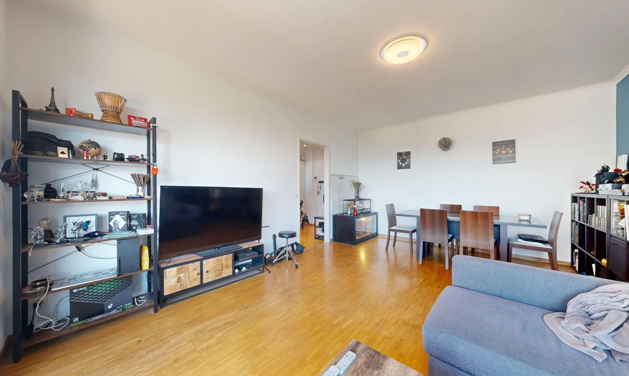 living room featuring light wood-style floors