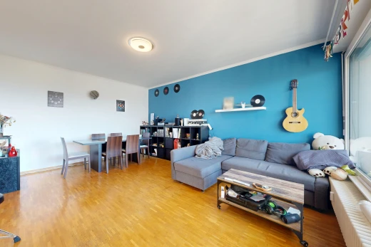 living / dining area featuring light wood-style floors