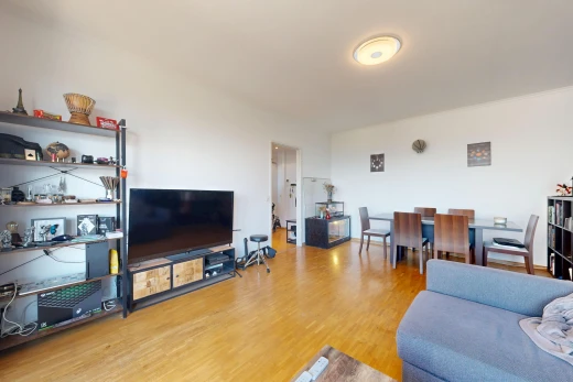 living room featuring light wood-style floors