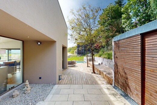 terrasse mit day time, from property, deck, und terrasse