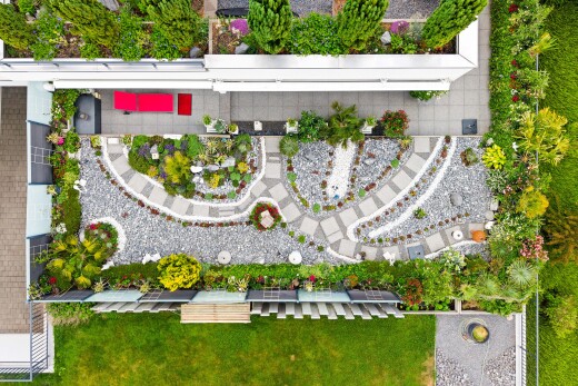 garten mit aerial view