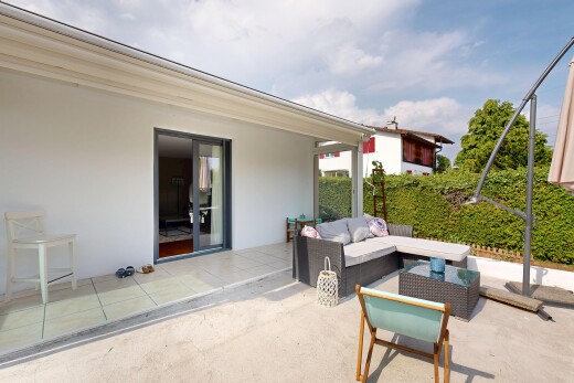 terrace with outdoor furniture and a patio