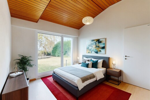 room featuring wood ceiling, vaulted ceiling, light wood-style flooring, and access to exterior