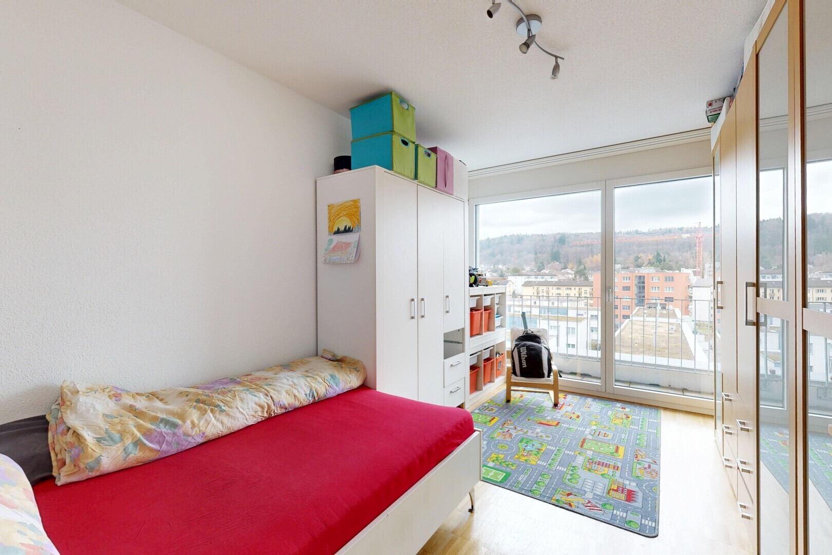 chambre avec inside property, lumière naturelle, natural light, cloison sèche, et drywall