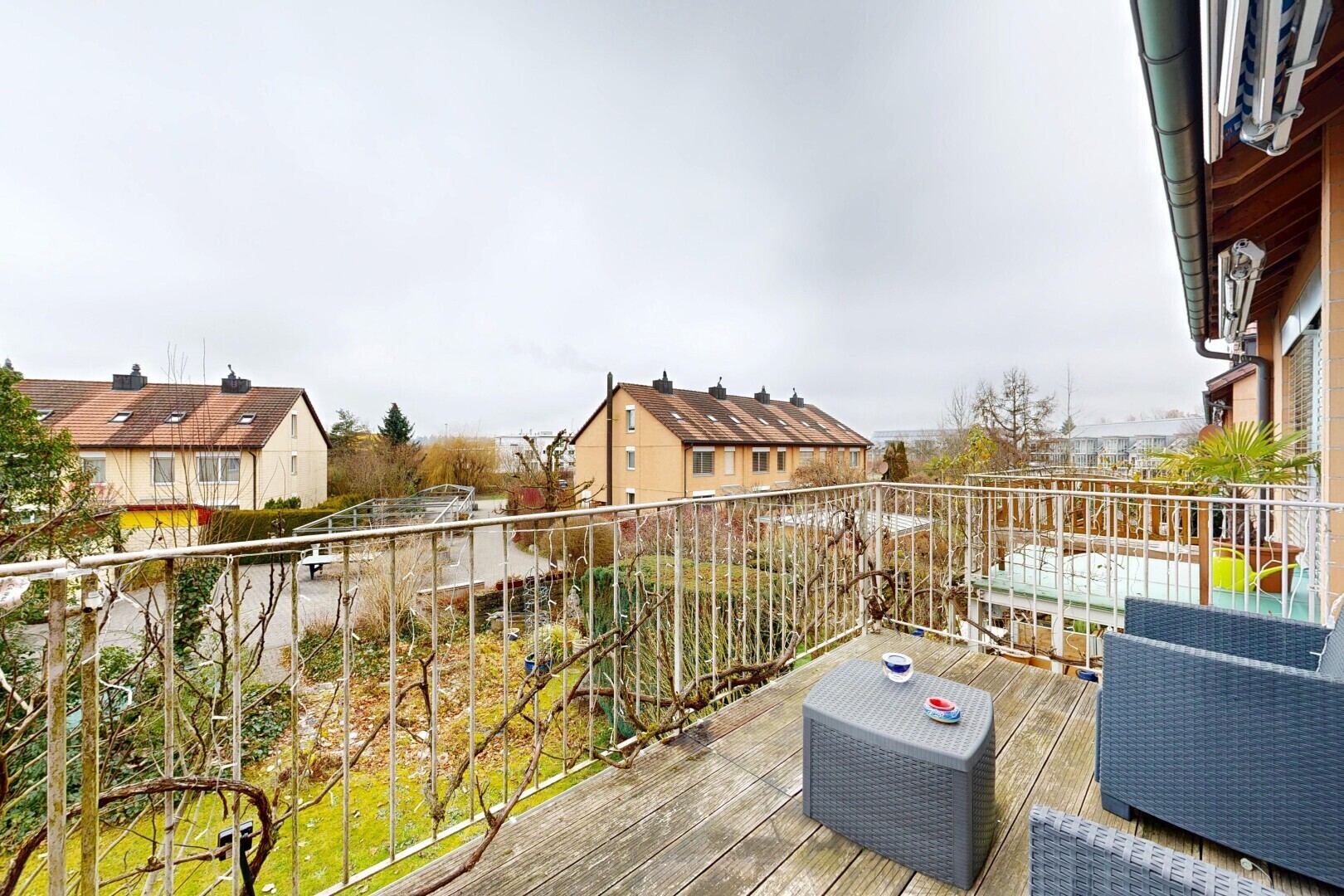 balcony with a residential view