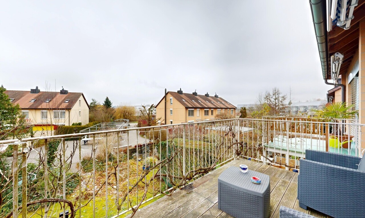 balcony with a residential view