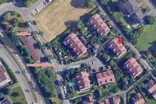 lage auf der karte mit aerial map und property lines